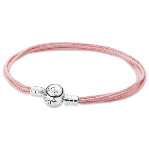Pandora Pink Strand Bracelet with Silver Bead ALE 925 authentic 18 centimeters - Picture 3 of 4